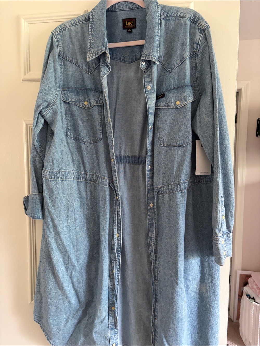 Lee Light Blue Long Denim Dress